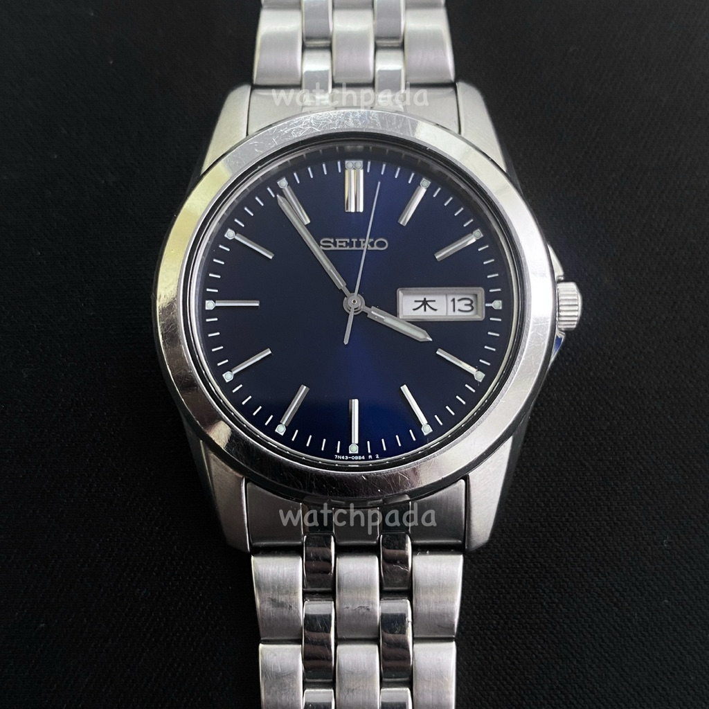 Seiko Quartz Blue Dial JDM 7N43 0AM0