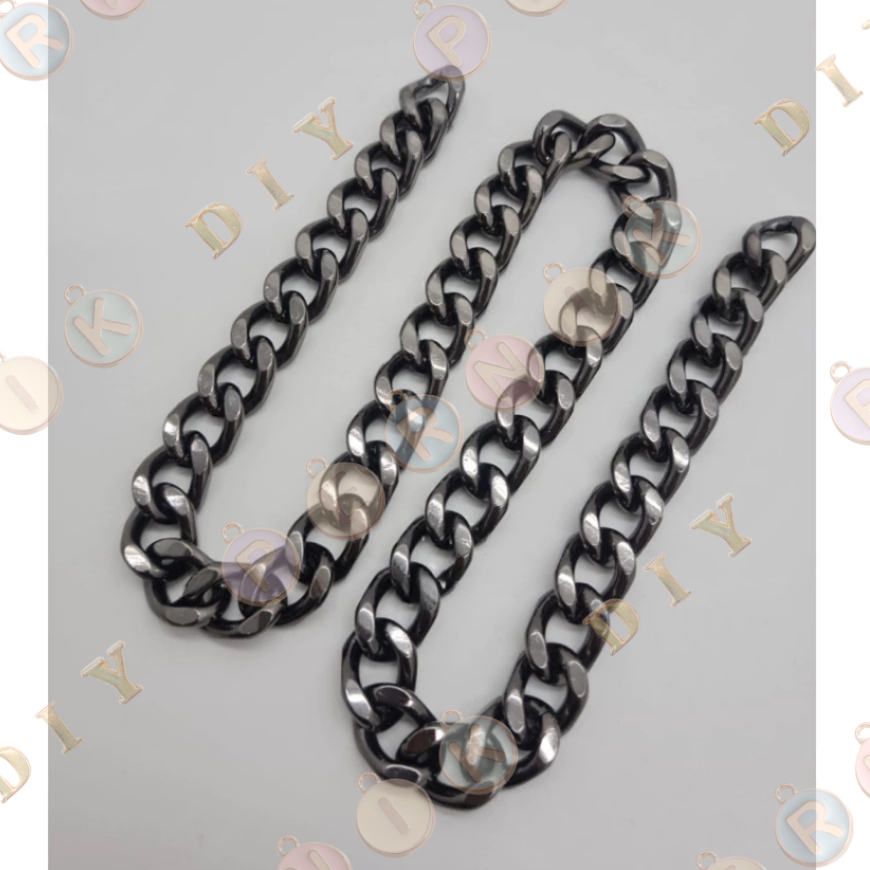 Asesoris Tas Rante Tas NEKEL HITAM - TEBAL PREMIUM R023 - Rante Aksesoris Tas & Dompet Fashion Wanit