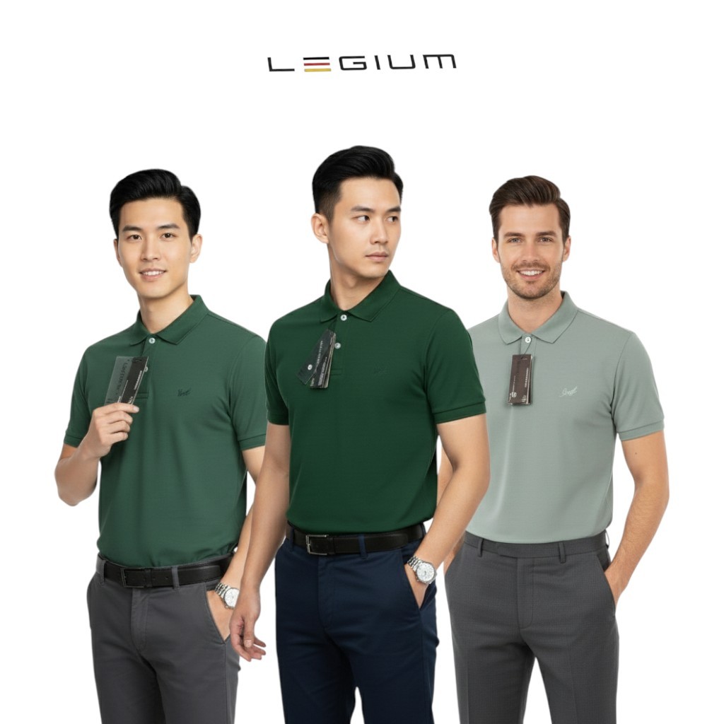 LEGIUM Kaos Krah Polo Shirt Pria Dewasa Motif Terbaru ORIGINAL