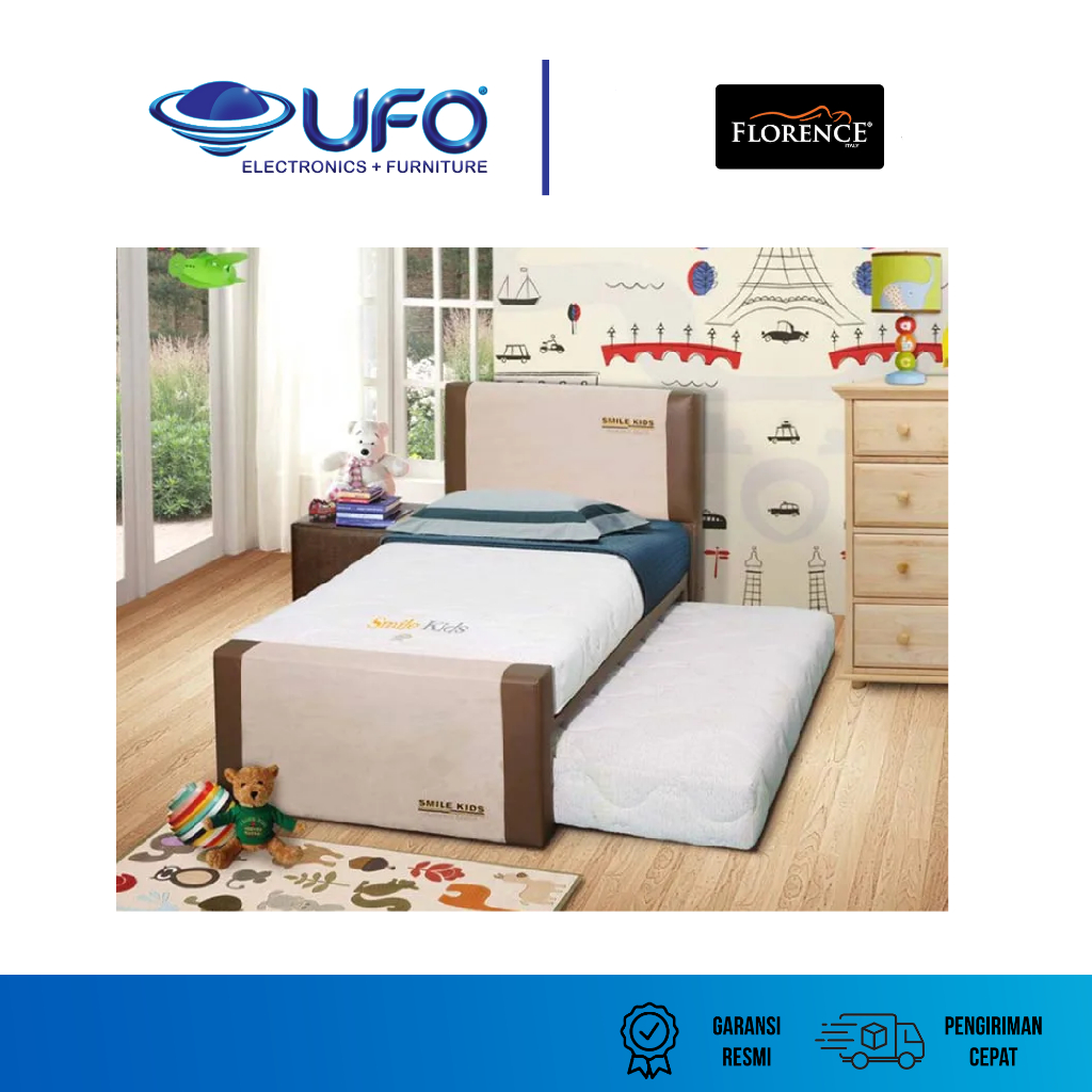 FLORENCE KASUR SPRING BED 2 IN 1 SMILE KIDS UKURAN 100 X 200 120 X 200