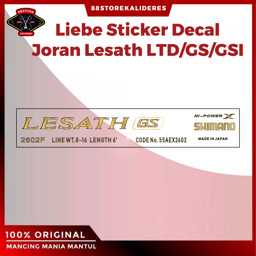 88storekalideres Liebe sticker decal joran shimano lesath gs/ltd/gsi