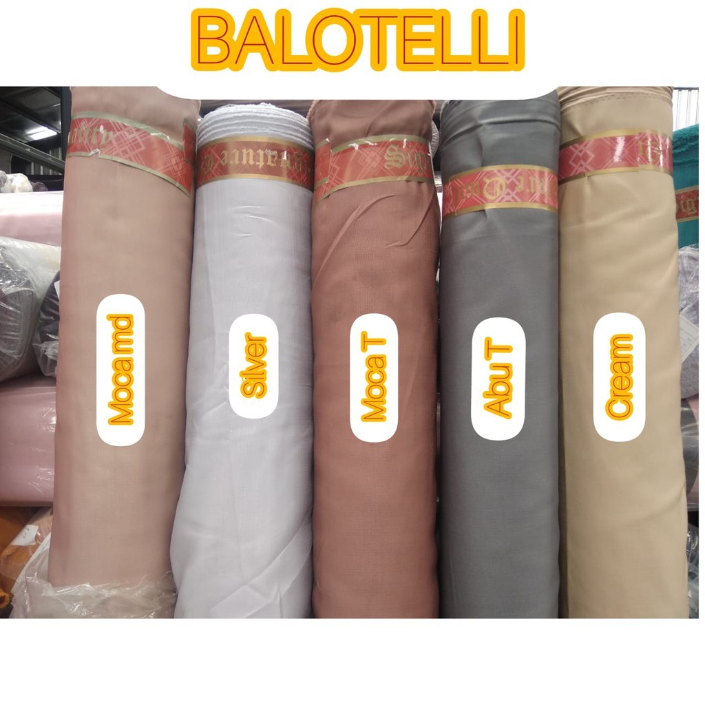 1 Roll Kain Balotelli Premium Eksklusif Baloteli Bahan Gamis 60 Yard - Bahan Gamis Koko