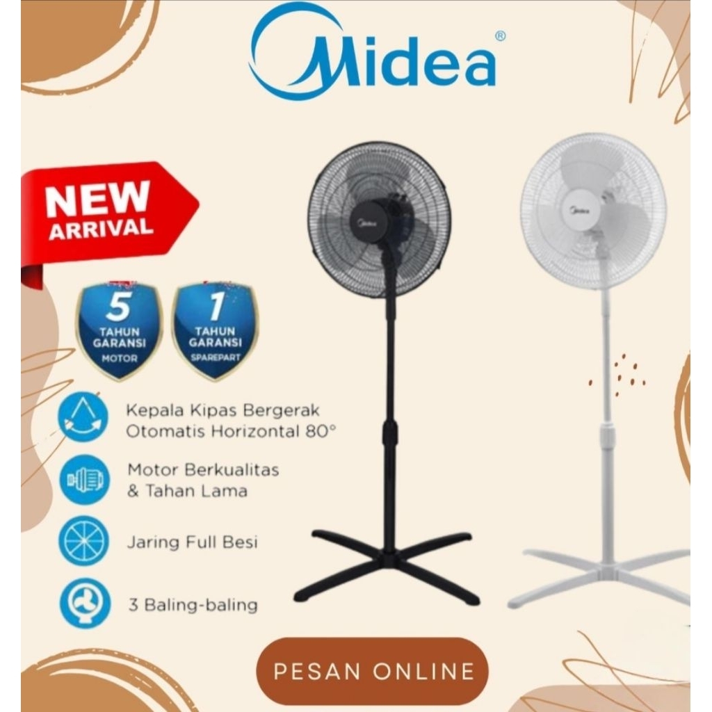 Midea Kipas Angin Berdiri MFS160MOBDW / Midea kipas Angin MFS160MOBDK