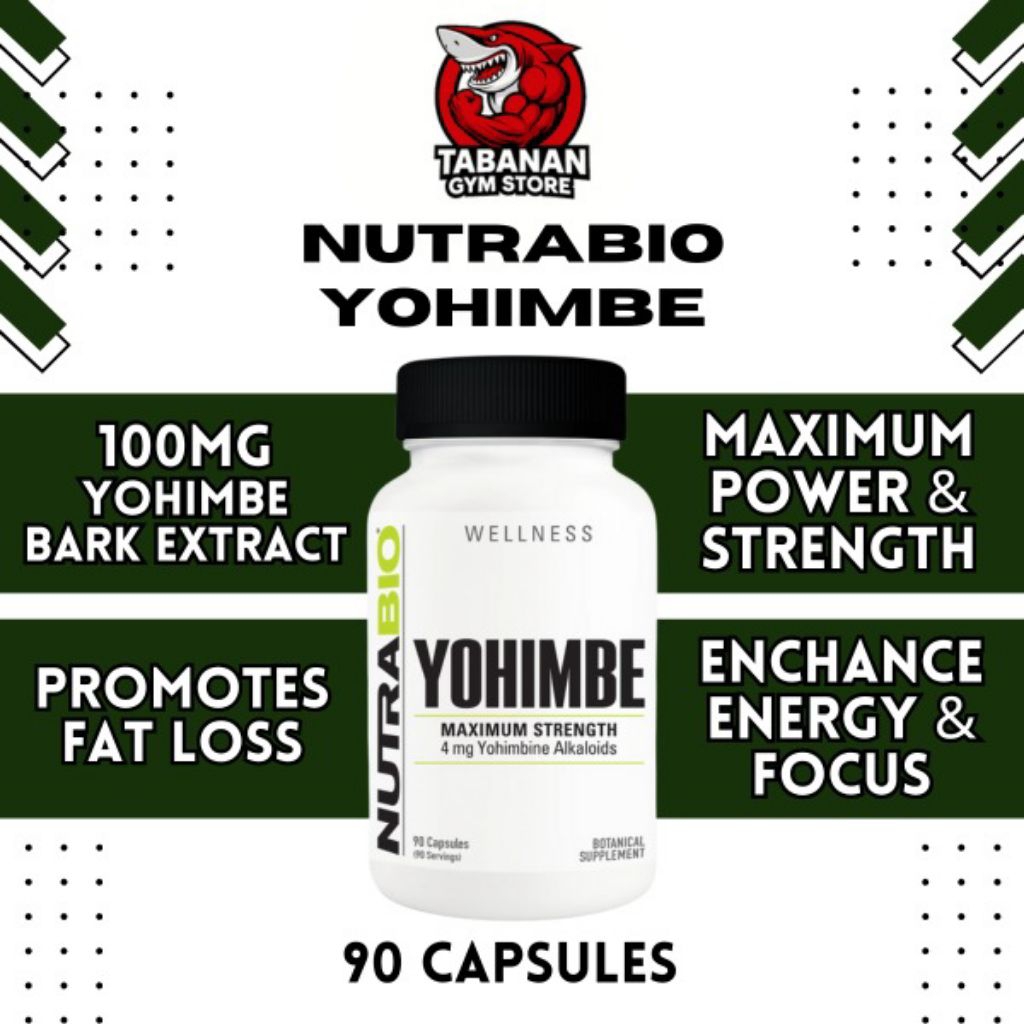 (PROMO) Nutrabio USA Pure Yohimbe 100mg 120 Kapsul Meningkatkan Power & Strength Membantu Fat Loss B
