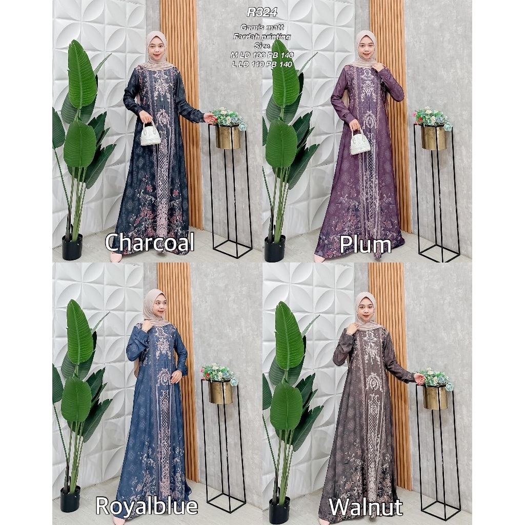 Ribyka R324 Gamis Fardah Printing