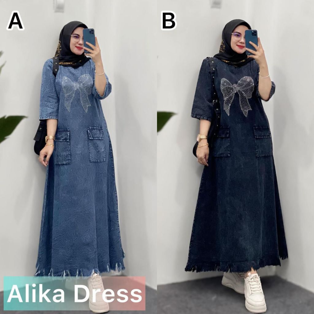 Midi Dress Jeans Zara