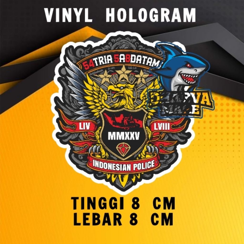 5458 Nusantara, Stiker 5458, Stiker angkatan Bintara Polri 5458, Bintara Polri 2025, SATRIA SABDATAM