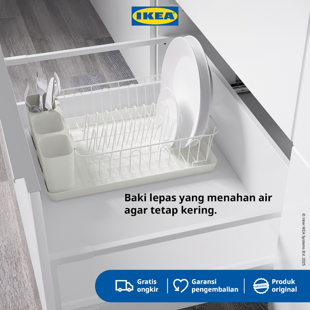 IKEA VARIERA Pengering Piring Serbaguna Putih 42x30cm