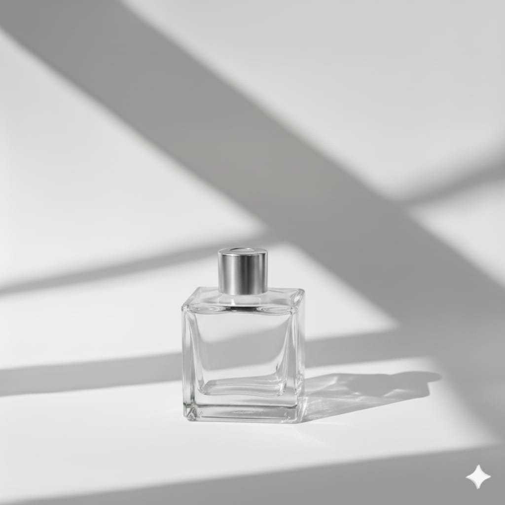 botol kaca reed diffuser aromatheraphy kotak 50 ml tutup silver include seal botol pengharum ruangan