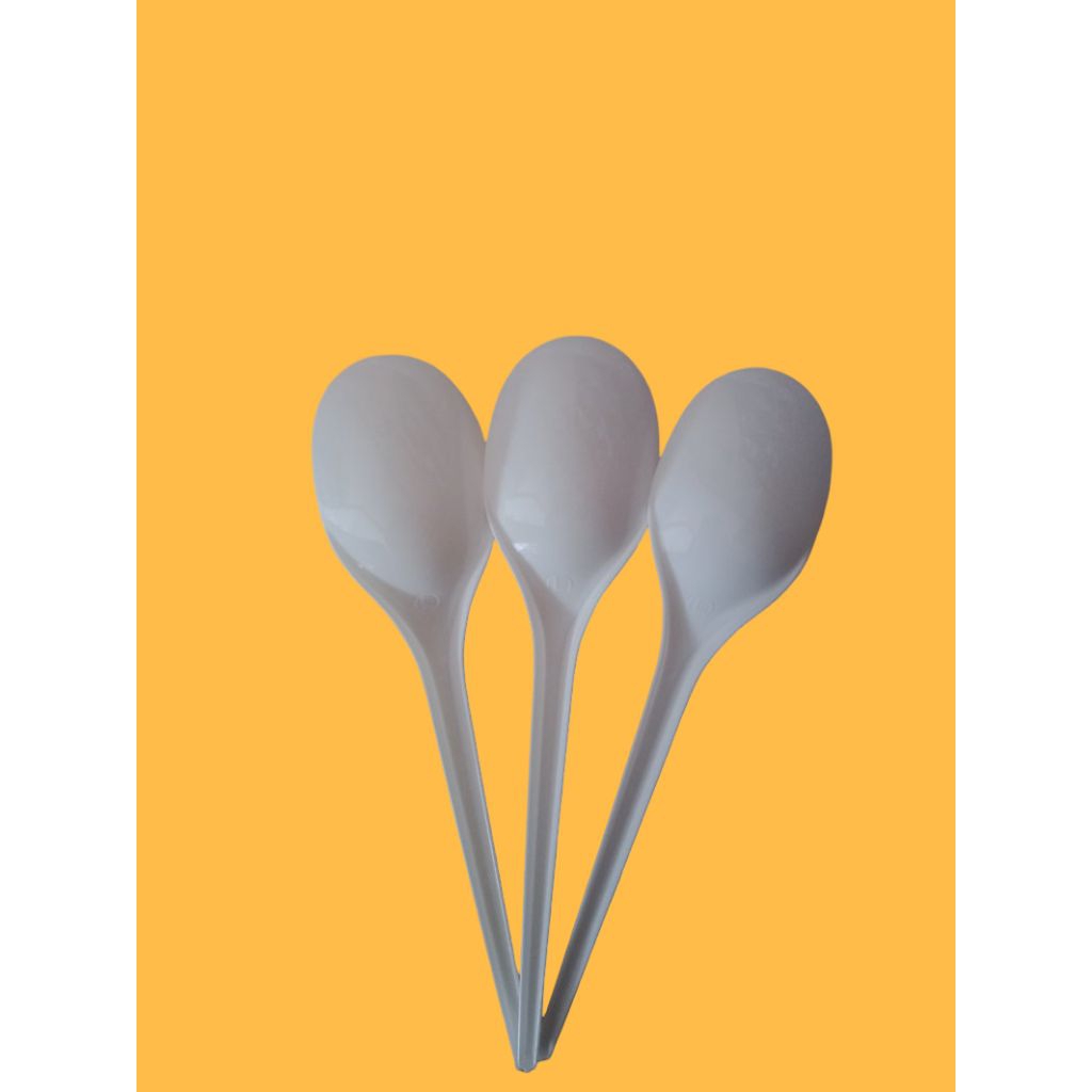 Sendok Putih Panjang / Sendok Makan plastik / Putih / Sendok