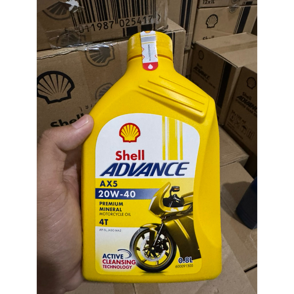 4T 20w40 oli shell ax5 4t 20w-40 800ml cleansing tech oli bebek