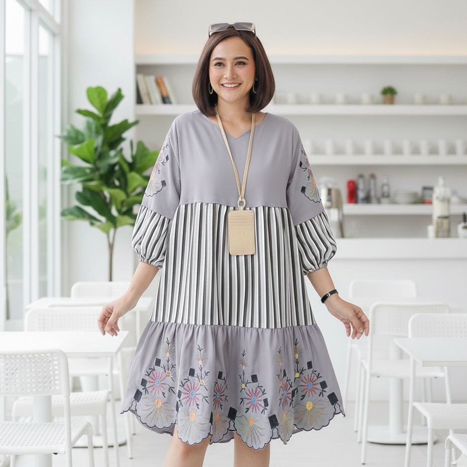 TKG - ROSA RADINA SALUR TUNIK / TUNIK SHAKILA BORDIR PREMIUM / TUNIK KEKINIAN BY MUMU FASHION SOLO