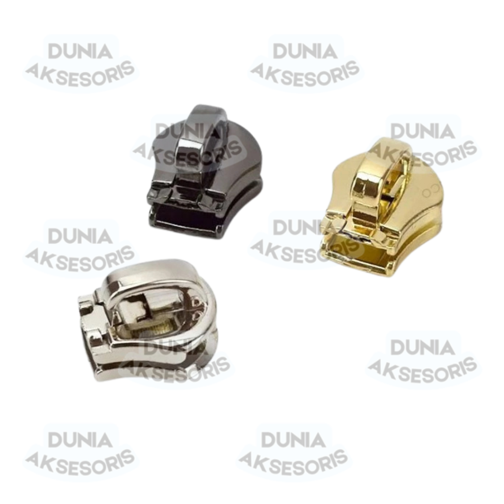 Aksesoris Tas Kepala Resleting (Zipper puller) Buntung / Gundul No. 5 (BESI) - (IMPORT)