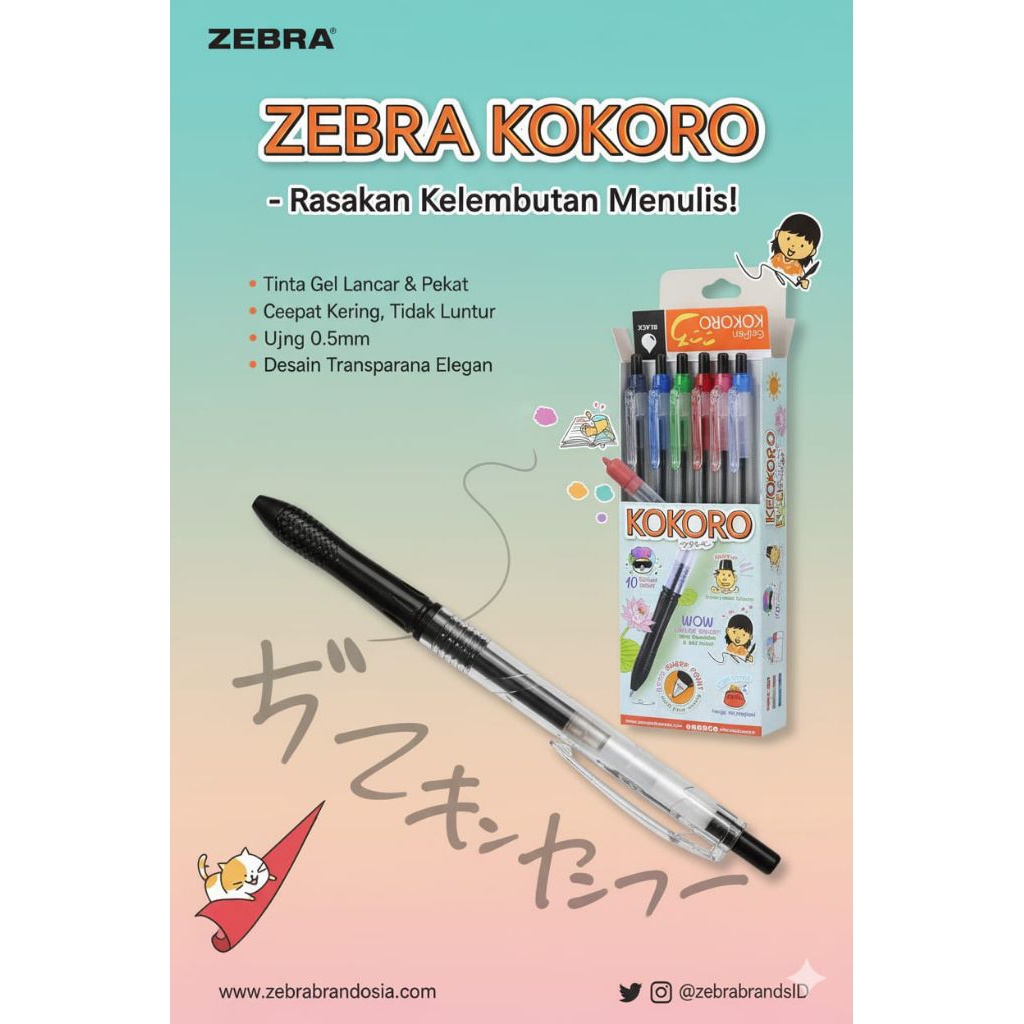 pulpen kokoro zebra