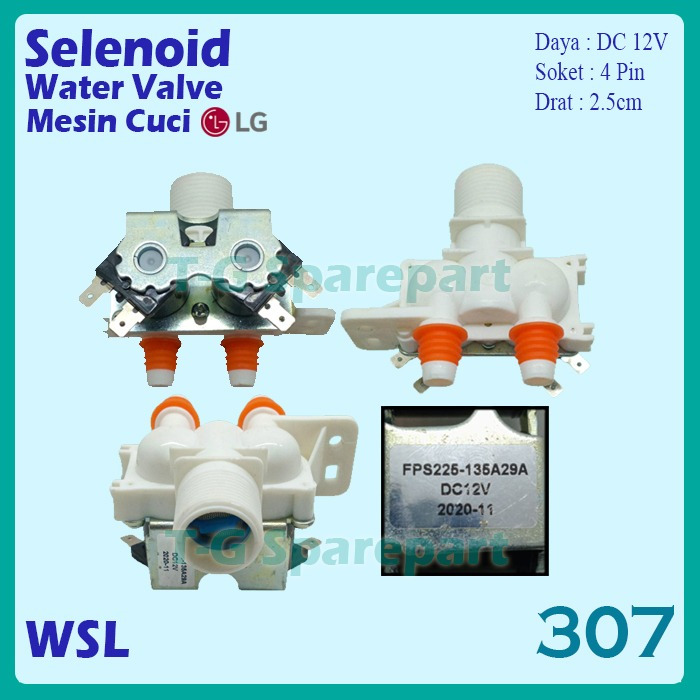 Selenoid water valve LG - WV81049 DC12V WF S14D6 WF S16D6 W-307