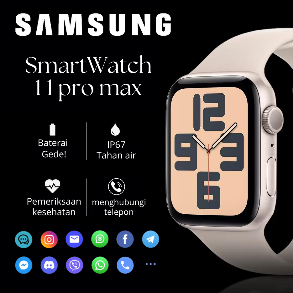 Samsung Smartwatch Wanita Pria AMOLED SmartWatch 10 PRO MAX GPS NFC Waterproof Bluetooth Call Jam Ta