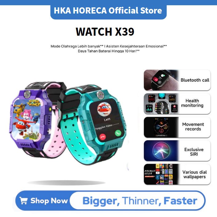 HKA HORECA Smartwatch V39 Smart Watch 10 Jam Pintar Olahraga Bluetooth SmartWatch Wanita SmartWatch 