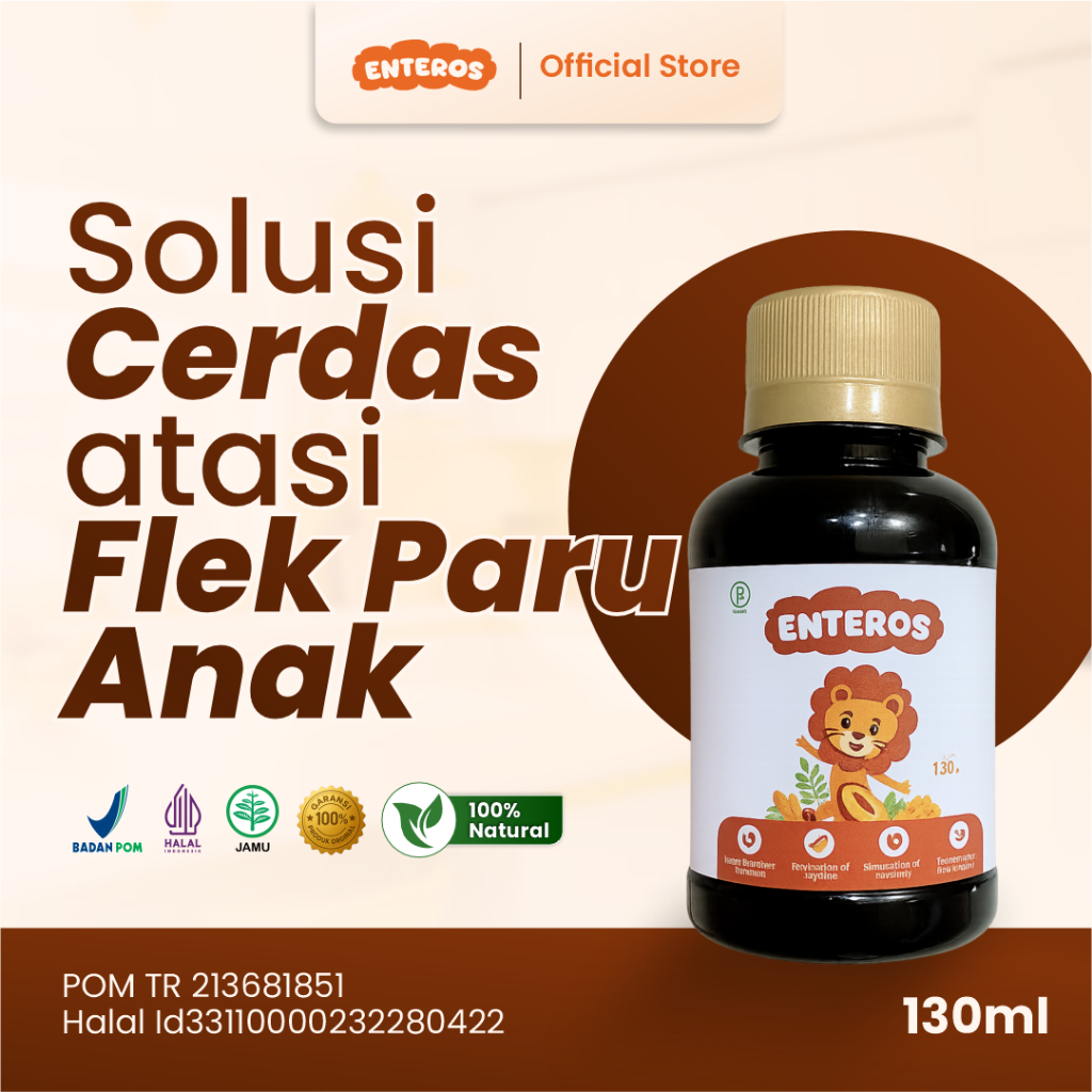 Enteros - Solusi Flek Paru Anak | Halal & BPOM 130ml