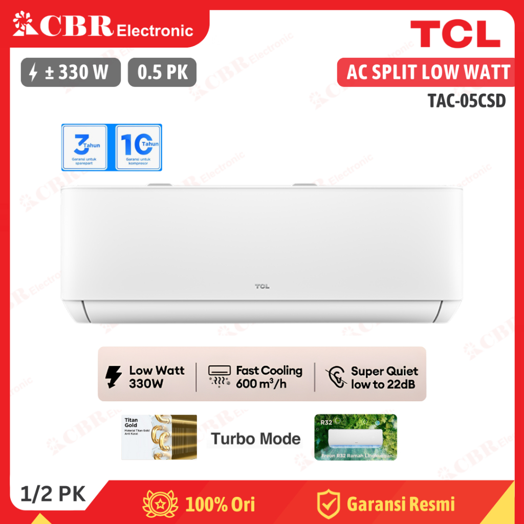AC TCL STANDARD LOW WATT 0.5 PK – TAC-05CSD