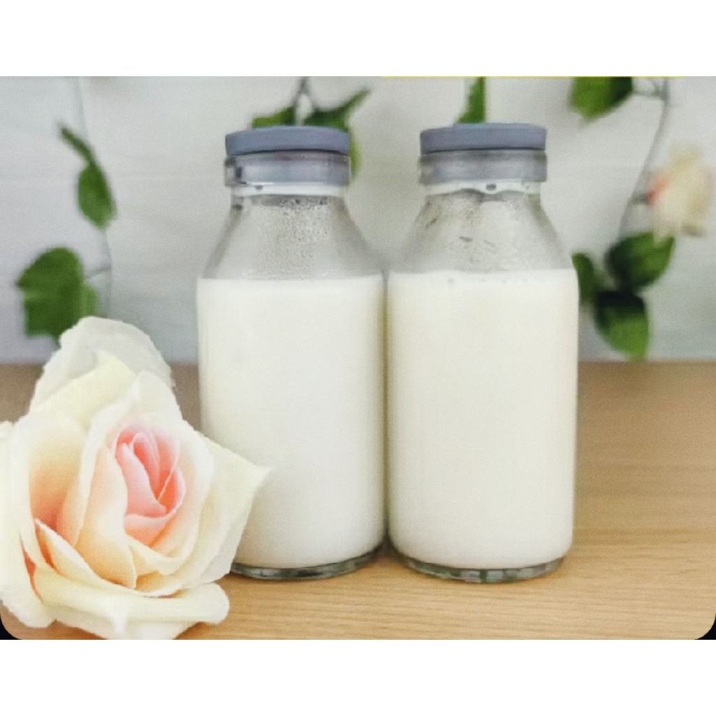 botol kaca tutup silikon untuk penyimpanan ASI juice Dan jamu