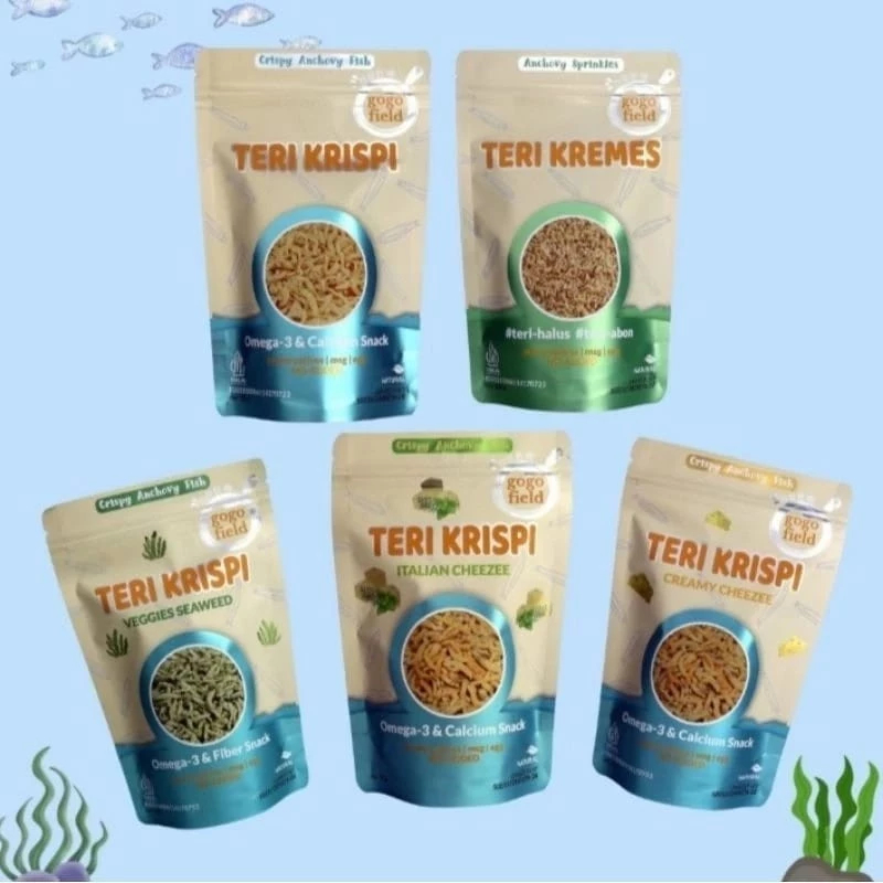 Gogofield Teri Crispy NON MSG / MPASI BAYI / Teri Krispi / Snack Teri - KRISPI SEAWEED