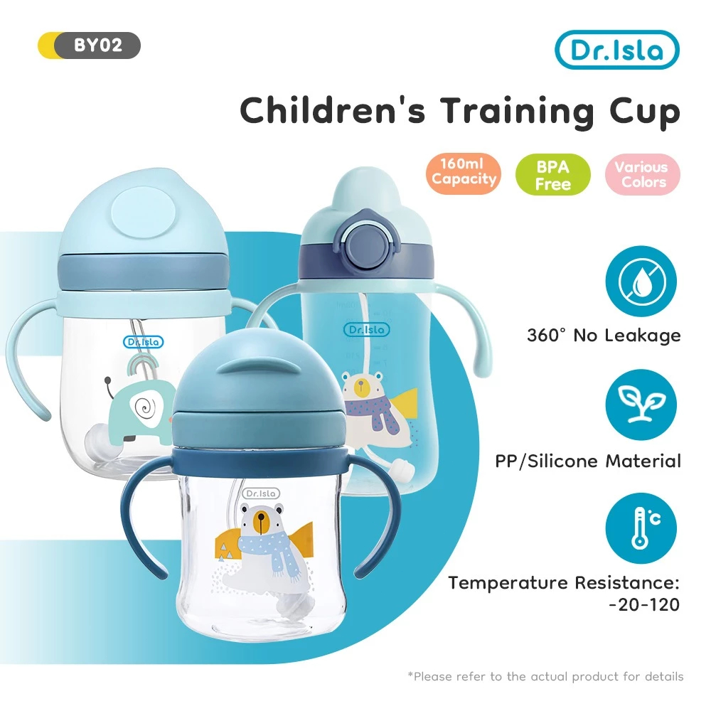 DR.ISLA Botol Minum Bayi/botol minum anak/Botol Bayi 250Ml Karakter Kartun Lucu Cangkir Air/Botol Ai