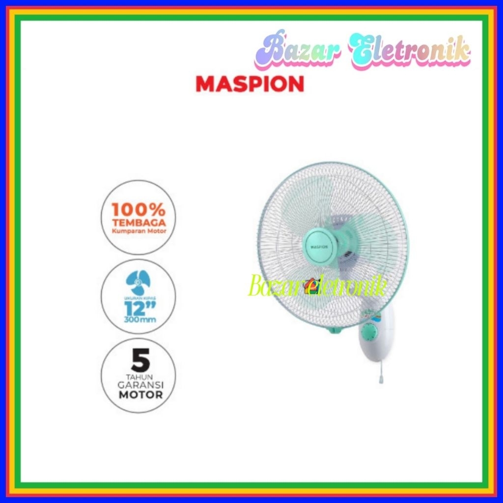 KIPAS ANGIN DINDING MASPION 31K / WALL FAN MASPION 31K / KIPAS DINDING MASPION 12 INCH