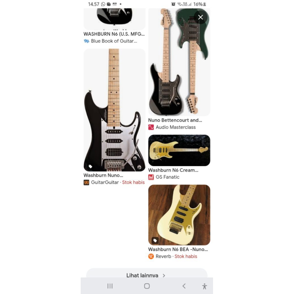 PIGUARD GITAR WASHBURN NUNO N6 ORIGINAL SECOND