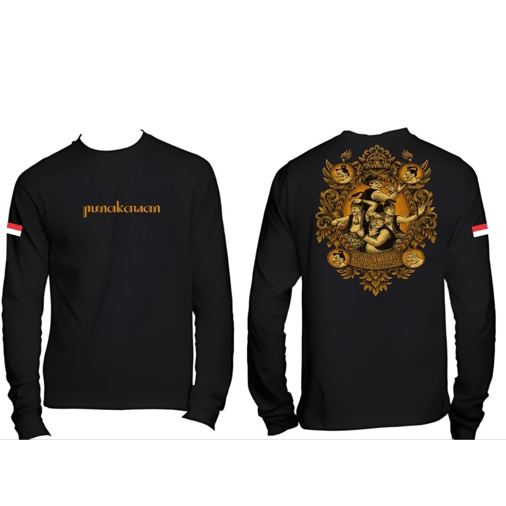 Kaos Wayang Purnakawan Lengan Panjang  Kaos Distro Unisex