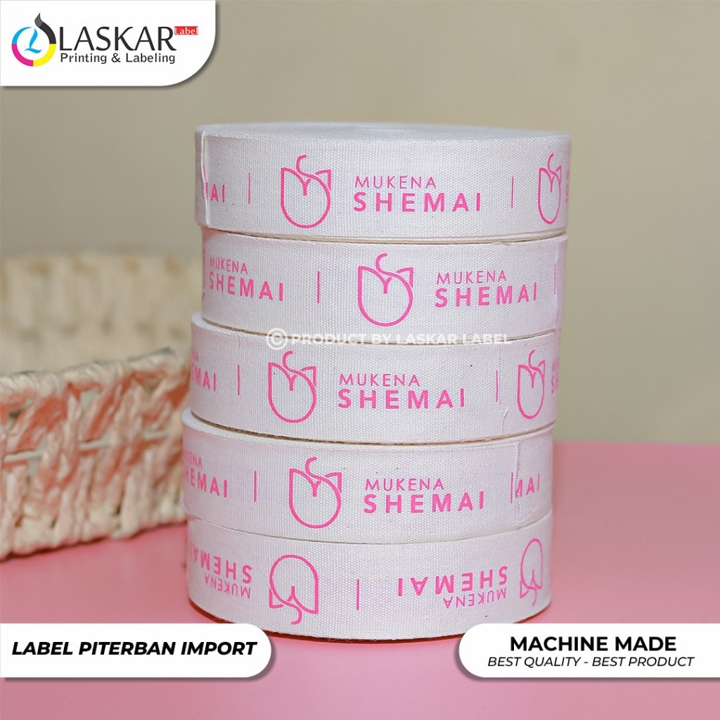 custom 500 pcs/ label baju / label piterban impor / label merek custom / label hijab / label katun