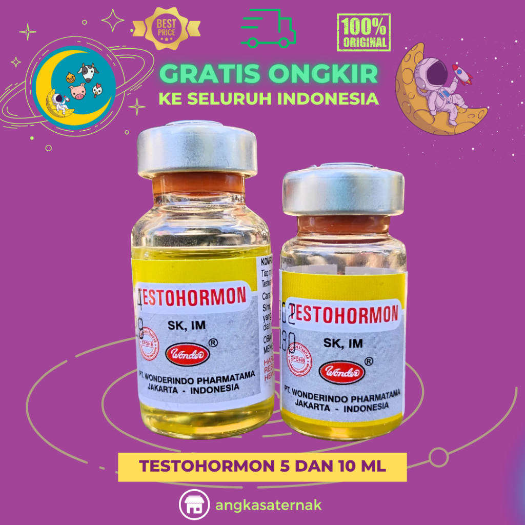TESTOHORMON 5 DAN 10 ML - Hormon Burung, Ternak, Ayam, Kelinci