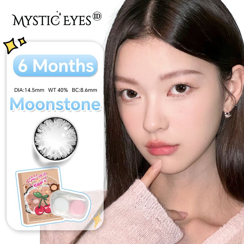 MINUS(0.00s/d-6.00)Softlens Moonstone Lensa Kontak Berwarna softlens 14.5MM Kontak Mata Lensa Kontak