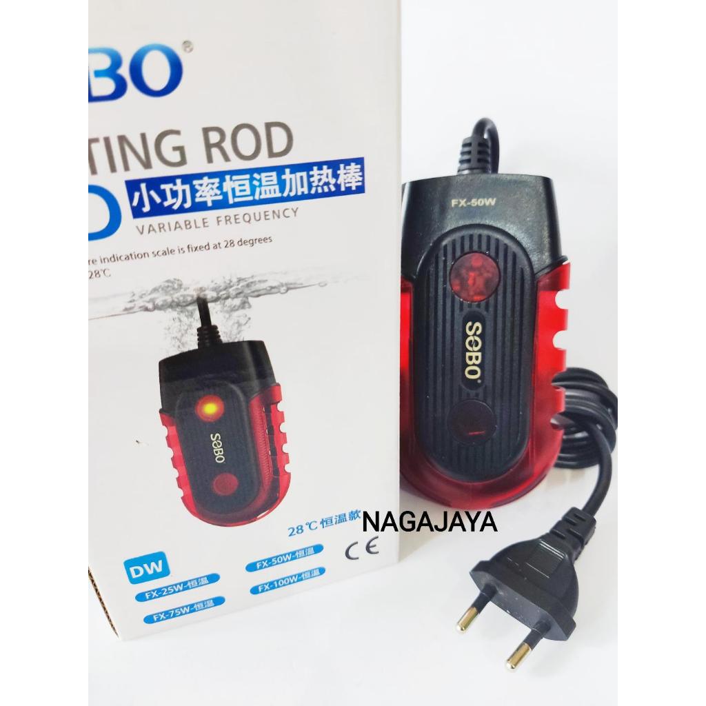 Heater Sobo Heating Rod PID Water Pemanas Heater DW 50Watt Aquarium Pemanas DW-50WATT