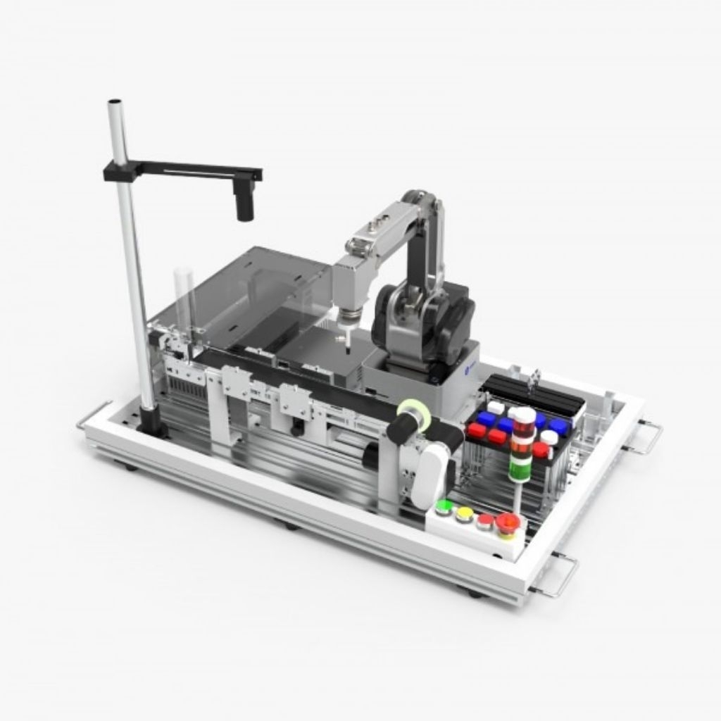 Trainer Robot Handling Sorting – Sistem Pelatihan Robot Industri Otomatis (Industrial Robot Arm Trai