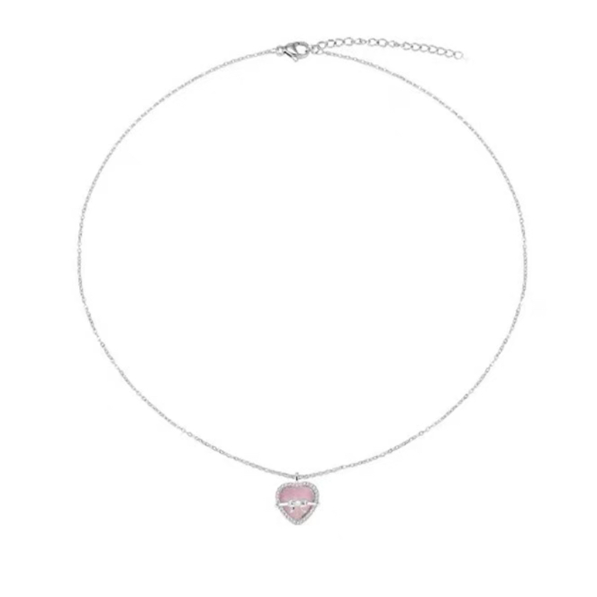 Aksesoris Grosir Medan - Davina Love Necklaces (925 Sterling Silver) Kalung Wanita Perak