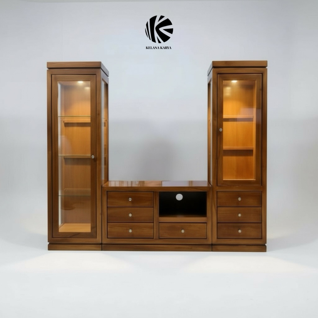 Bufet Lemari Tv Minimalis / Bufet Tv Hias / Bufet Tv Lemari Buku | KUROSIMA