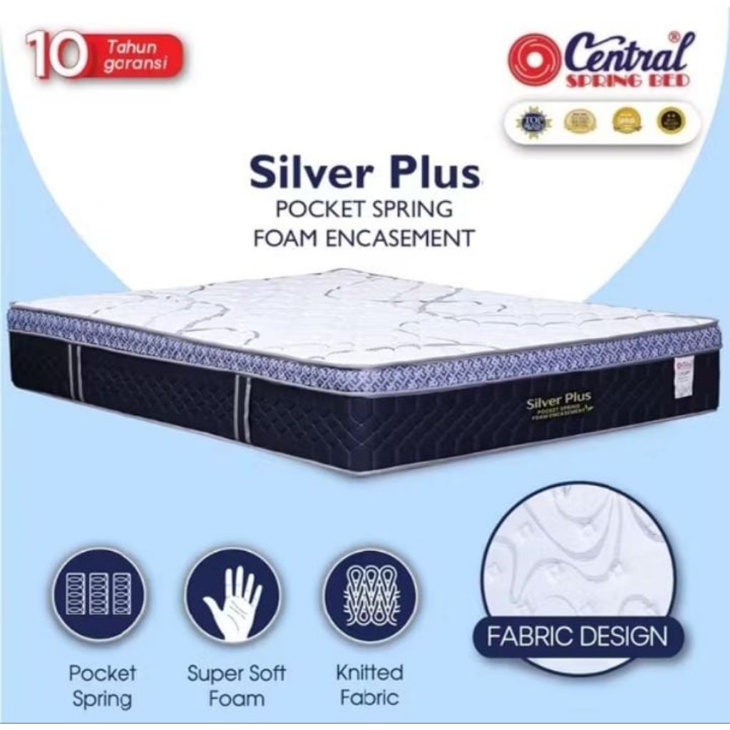 Springbed CENTRAL DELUXE PLUS Pocket / Kasur CENTRAL DELUXE PLUS Pocket - Central Springbed