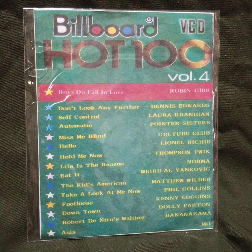 VCD Barat Billboard Hot 100 Vol 4