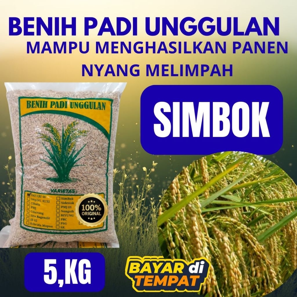 Benih padi unggul super simbok . 5kg