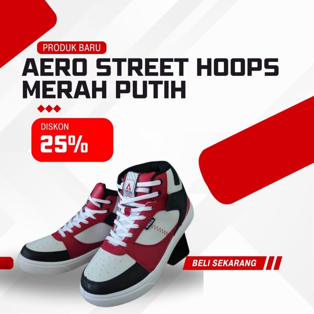 AERO STREET HOOPS EDISI MERAH PUTIH