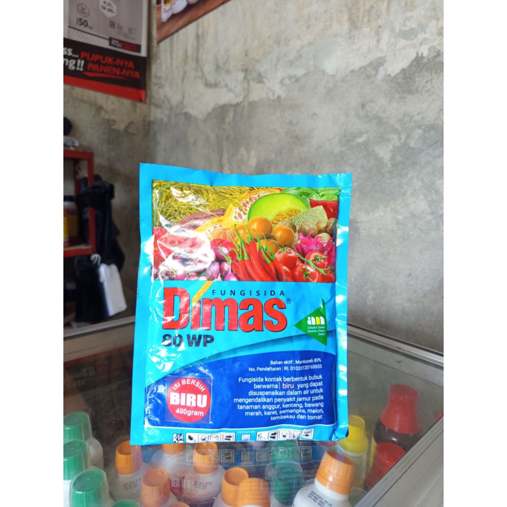 fungisida Dimas 80wp mankozeb 80% warna biru 400gr