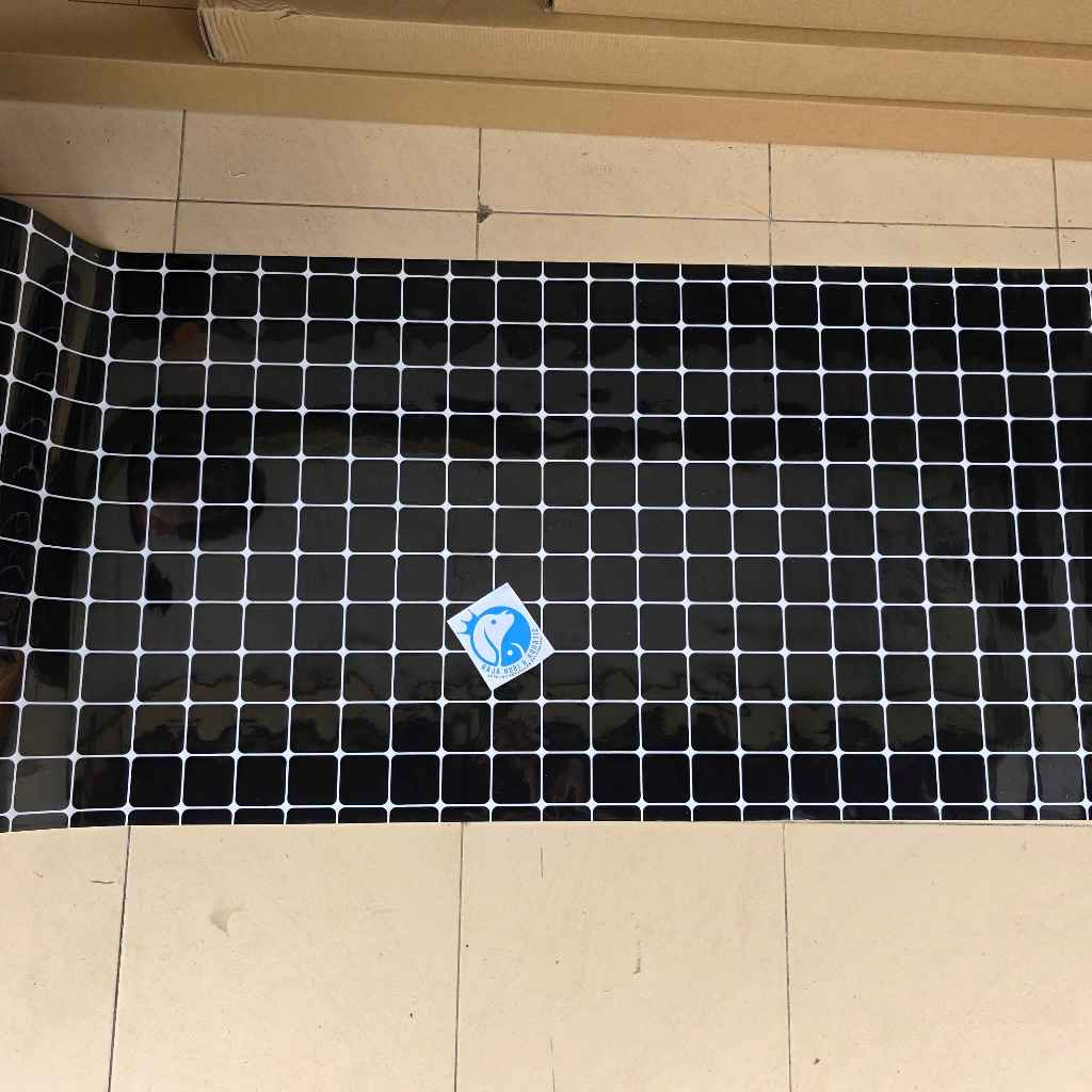 KECIL HITAM 50CM x 61CM STICKER KOTAK KOTAK DASARAN BACKGROUND AQUARIUM AKUARIUM AQUASCAPE KACA SCOT