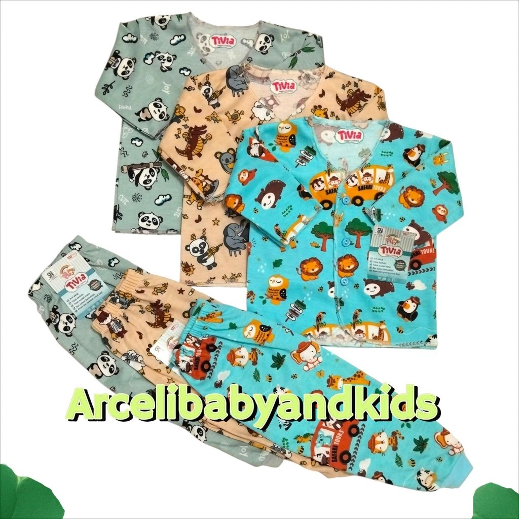 TERBARUU ((6stel)) Setelan Baju Bayi Lengan Panjang celana Panjang Motif full print Halus dan lembut