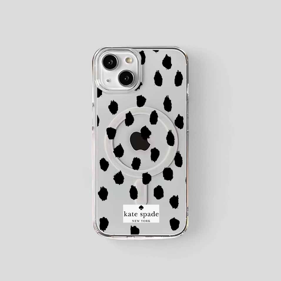 Case iPhone Kate Spade Seamless KS008 Clear Case Magsafe 17 Pro Max 16 15 14 Plus 13 12 Mini
