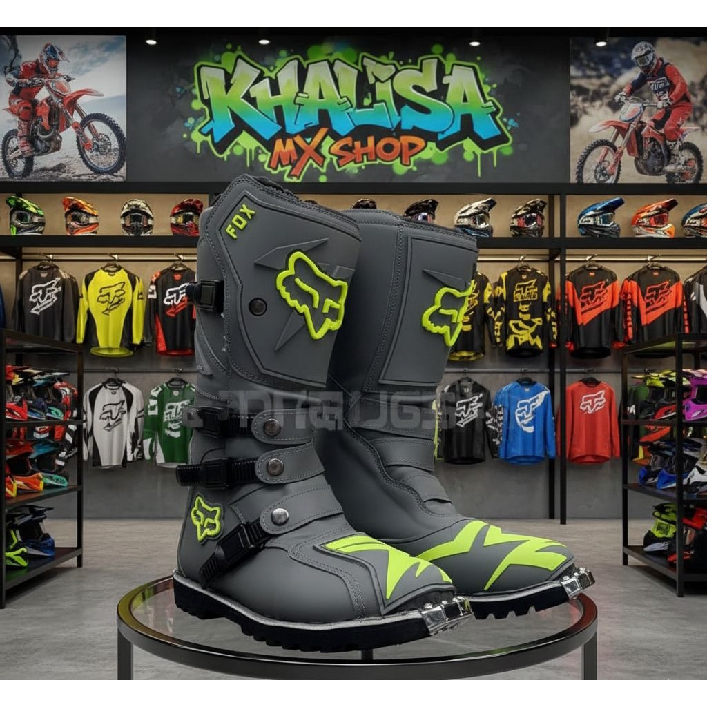 Sepatu trail-sepatu trabass-sepatu balap Enduro motocross FX grey