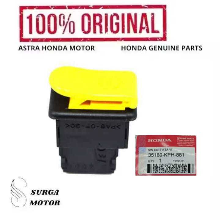 Tombol Saklar Sakelar Stater Starter Motor Honda Kharisma Supra X 125 PGM-FI Vario KVB BeAT Karbu KV