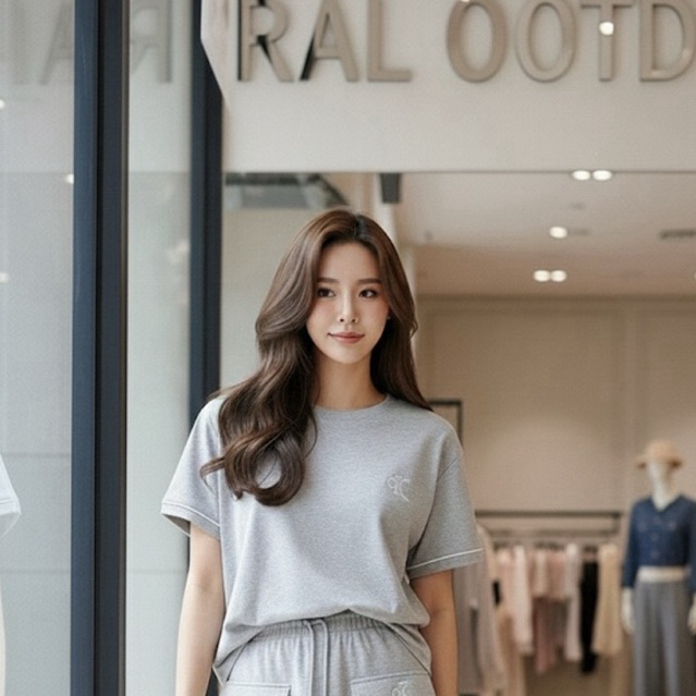 RAL OOTD Set Korea Sporty Wanita – Atasan Oversize