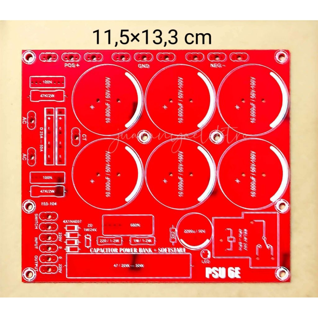 PCB PSU 6 ELCO+SOFTSTART SLIM (0104)