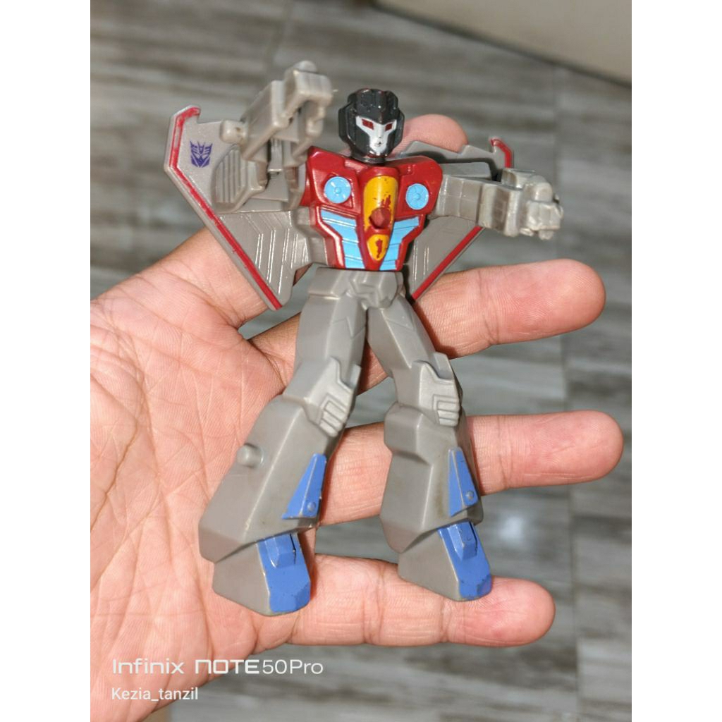 ACTION FIGURE FIGUR ROBOT TRANSFORMERS STARSCREAM STAR CREAM TRANSFORMER MCDONALDS MCDONALD HAPPY ME