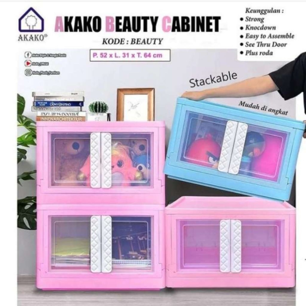 Beauty Cabinet / Lemari plastik mini / Folding box